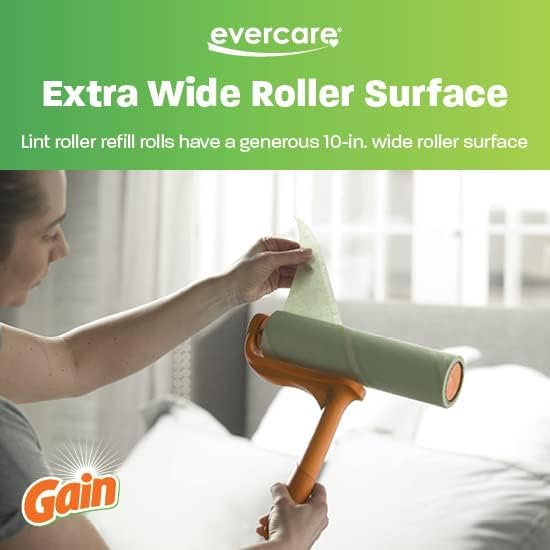 Evercare Pack of 3 Gain Scented All-Purpose Mega Lint Roller Refill Rolls, 50 Sheets Each