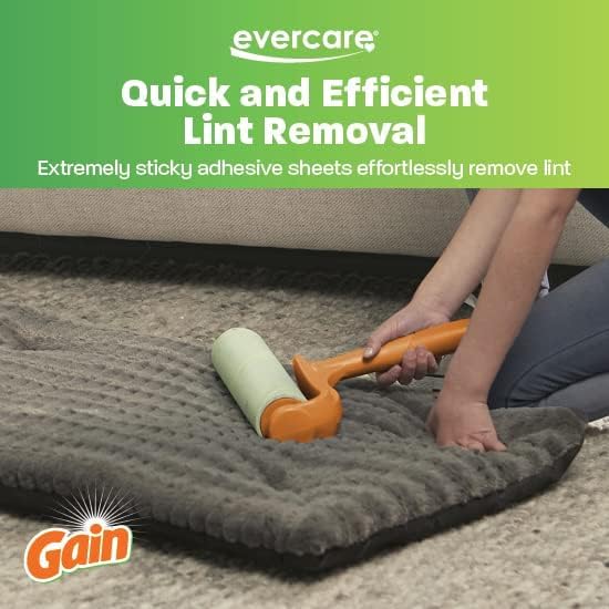 Evercare Pack of 3 Gain Scented All-Purpose Mega Lint Roller Refill Rolls, 50 Sheets Each