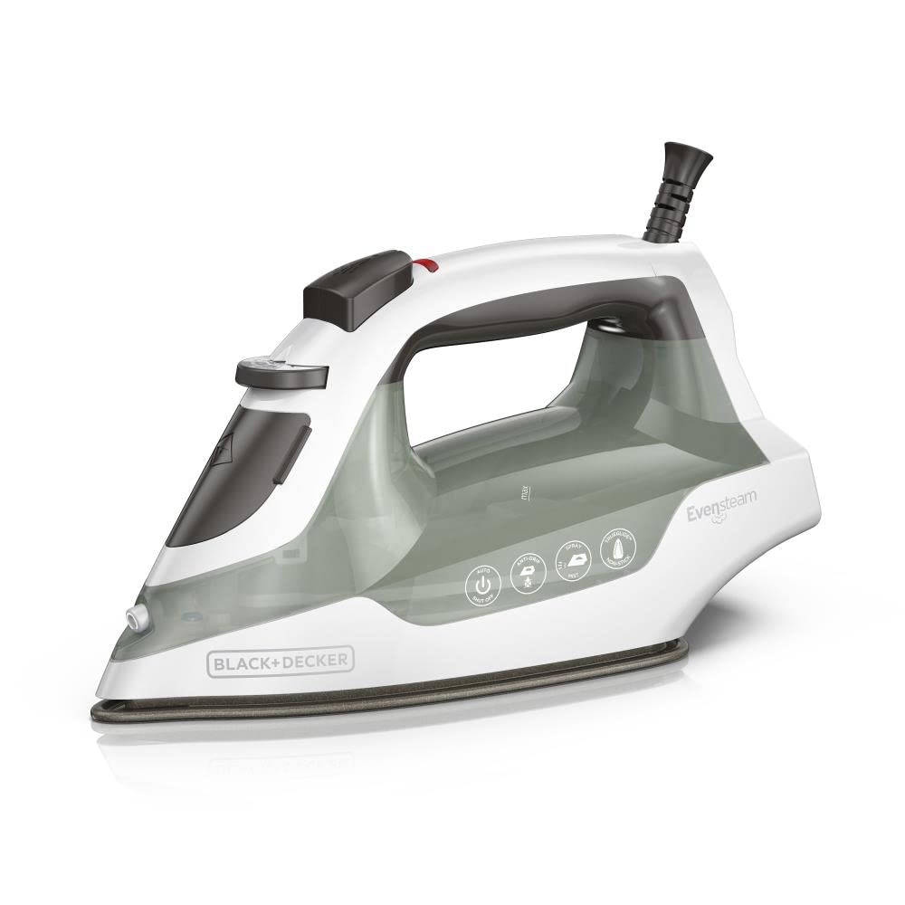 BLACK+DECKER Easy Steam Iron for Clothes with SmartSteam Technology