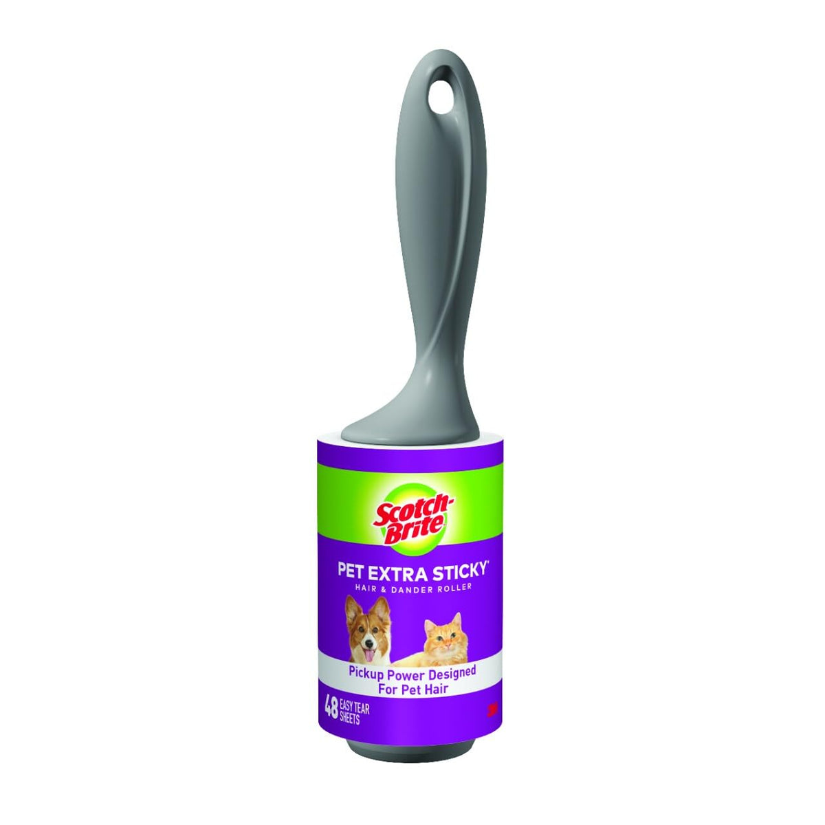 Scotch-Brite Pet Extra Sticky Lint Rollers 4 Rollers 48 Sheets Per Roller 192 Sheets Total