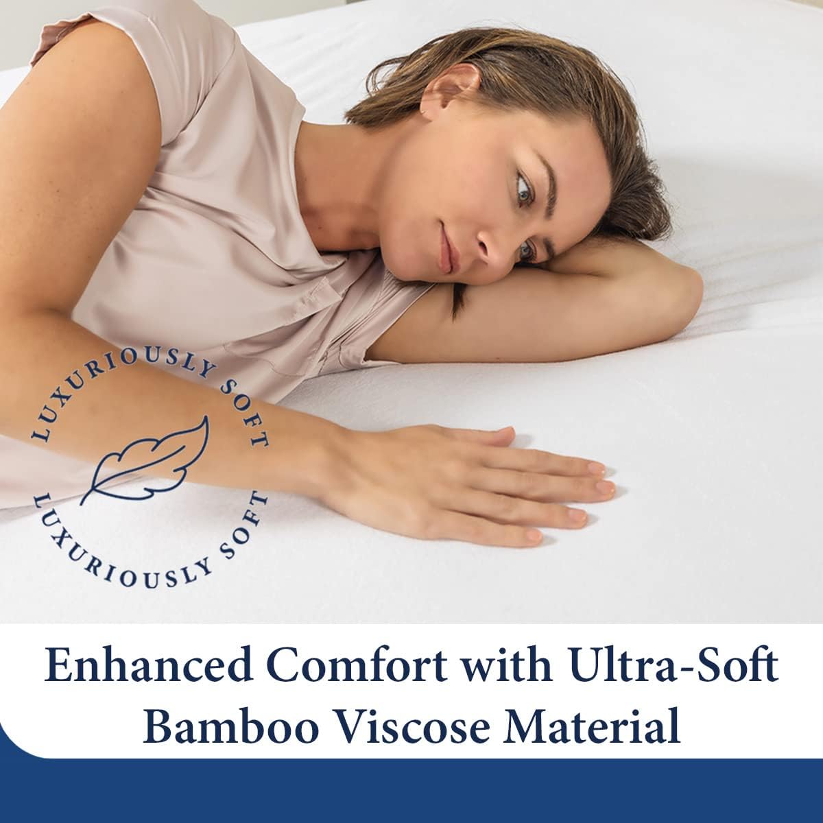 Cosy House Collection Luxury Mattress Protector Rayon Derived from Bamboo