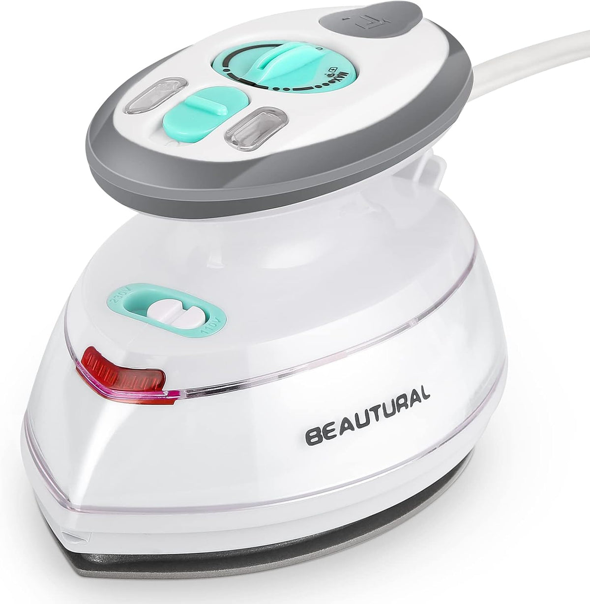 BEAUTURAL Mini Travel Steam Iron for Clothes with Dual Voltage