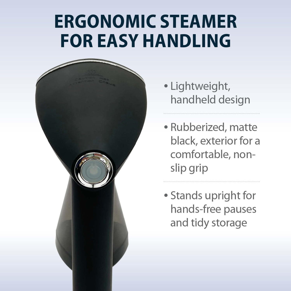 Voyager Cloud Handheld Clothes Steamer, 1650W, Matte Black