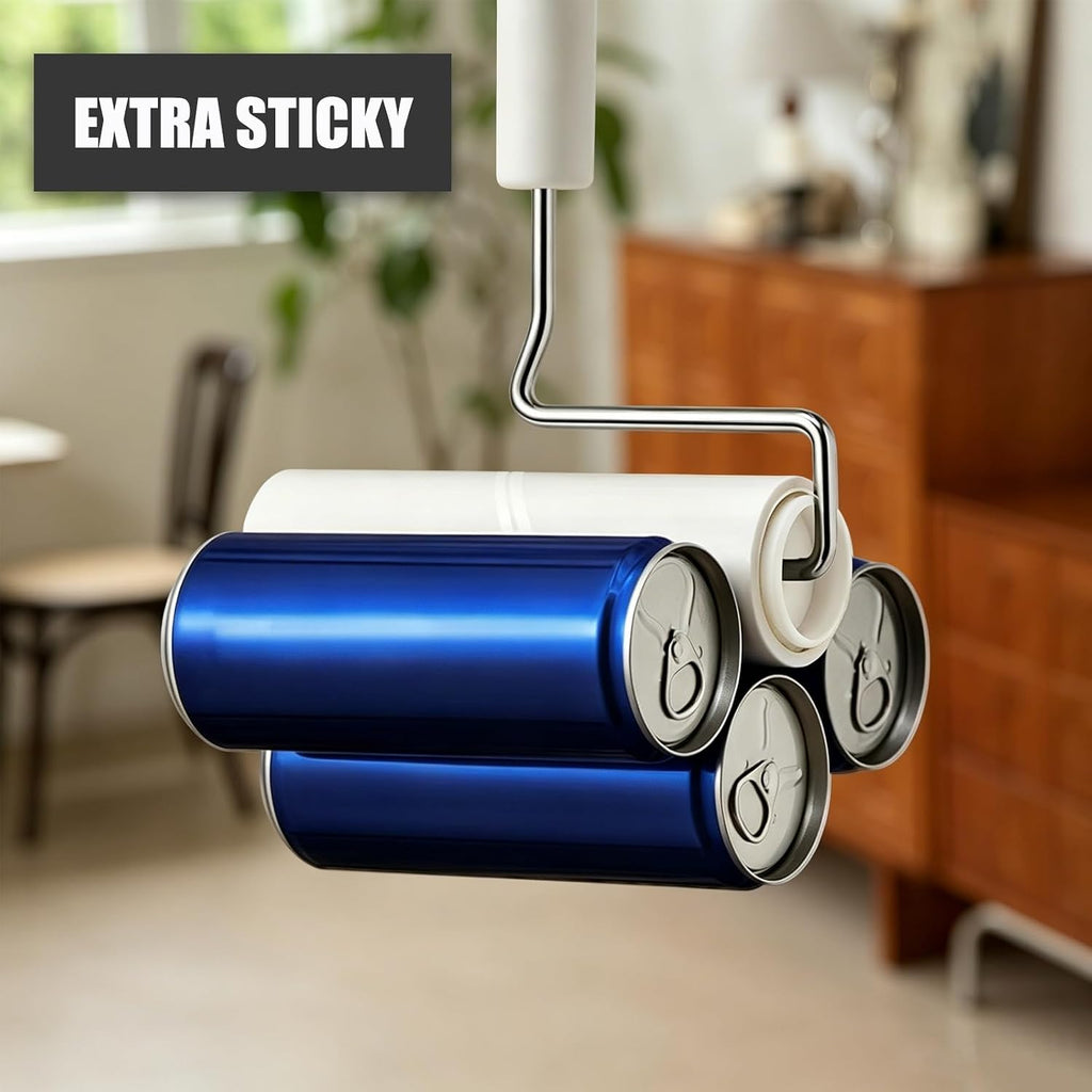 7.9'' Large Lint Roller for Pet Hair Extra Sticky (1 Roller + 450 Sheets)
