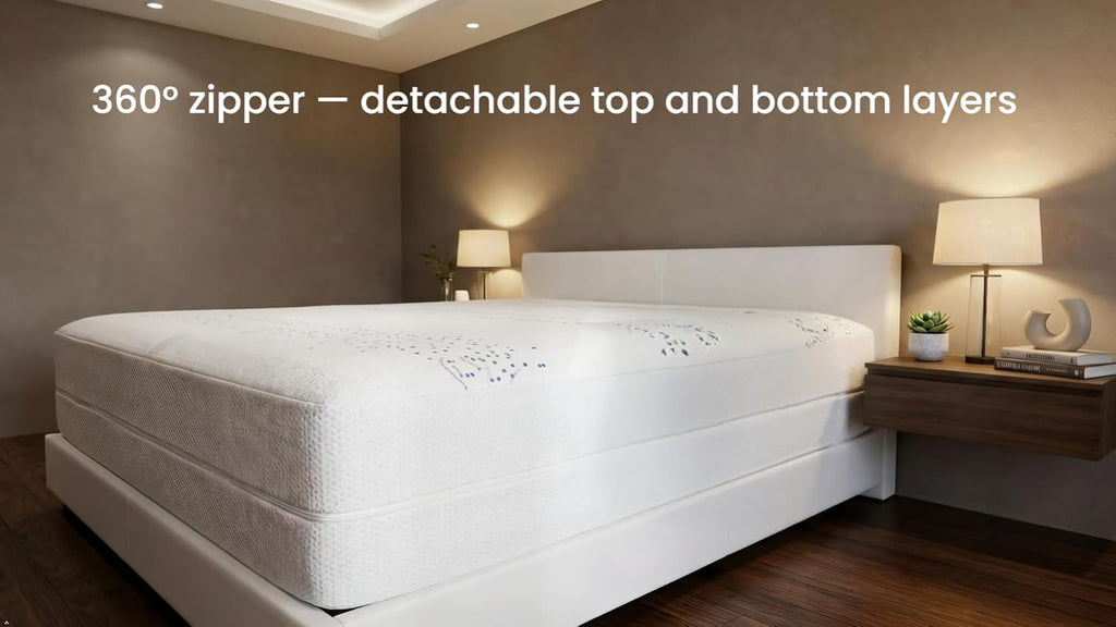 Zippered Mattress Encasement, Mattress Cover Protector, Breathable Waterproof Bed Sheet Alternative, Skin?Friendly Knit Deep Pocket Sheet Cover-ZIVZIV (Depth 16''-18'', Twin XL(39"×80"))