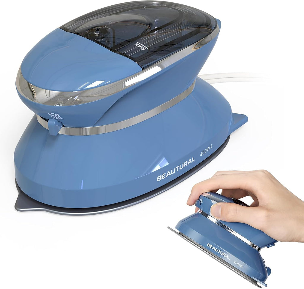 BEAUTURAL Mini Travel Steam Iron for Clothes with Dual Voltage