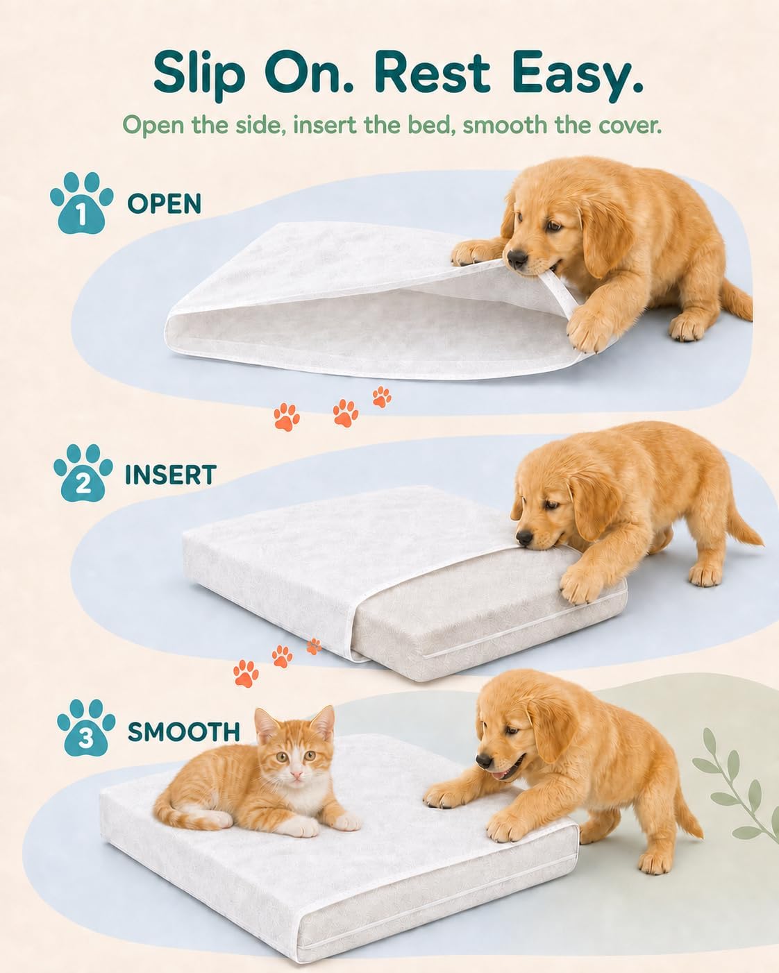 Disposable Dog Bed Covers, 21.7 x 33.5 in, 20 Pack