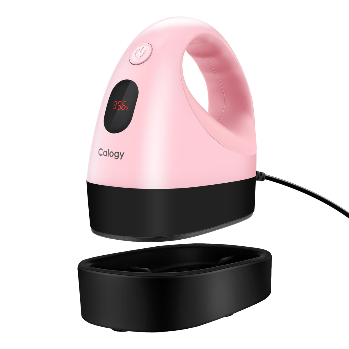 Calogy Mini Heat Press, Heat Transfer Machine, Constant Temp Control, Insulated Safety Base, Fits for Crafts, T-Shirt, Hat, Cap, Pillows(White Pink)