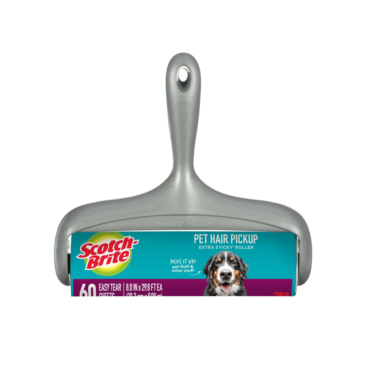 Scotch-Brite Pet Hair Extra Sticky Large Lint Roller, 60 Sheets, 1 Pack