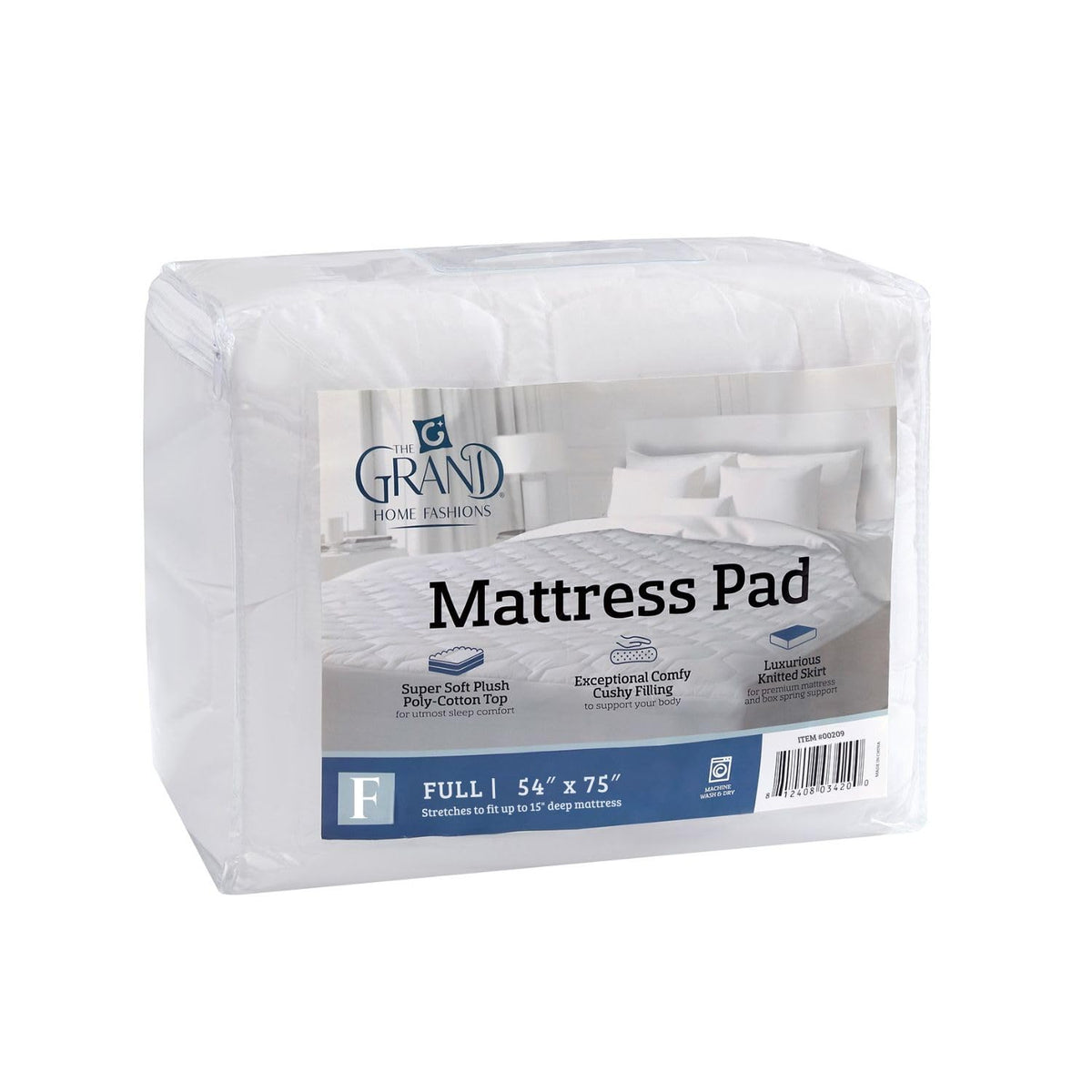 The Grand Hotel Collection Twin Size Hybrid Mattress Protector & Pad - Soft and Comfortable Bed Sheet Cover that Restores the Beauty of Your Mattress, While Protecting from Stains, Dust, and Dirt.