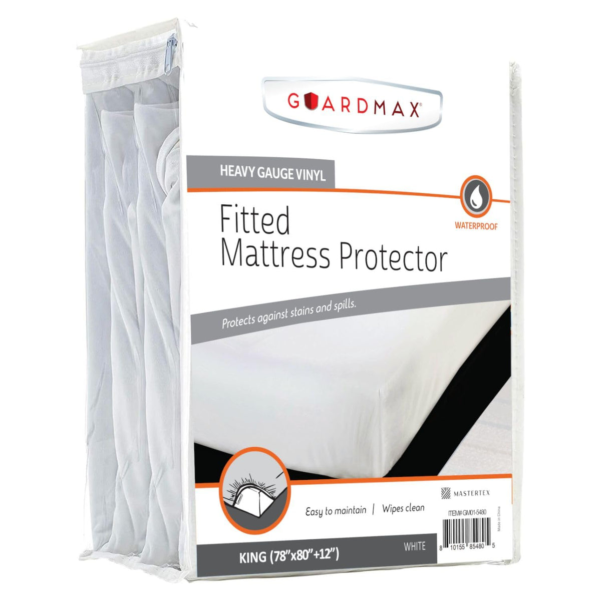 Guardmax Jersey Knitted Twin XL Size Mattress Protector - Waterproof & Dust Mite Proof Mattress Cover with Stretchable Pockets - Soft, Comfortable, & Noiseless Waterproof Fitted Sheet.(39 x 80 x 13)