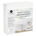 Waterproof Mattress Protector Queen Size - 6-Sided Zippered Mattress Encasement, Breathable Fabric Cover, Machine Washable, Fits Queen Mattress 60 x 80 Inches, Up to 16" Deep