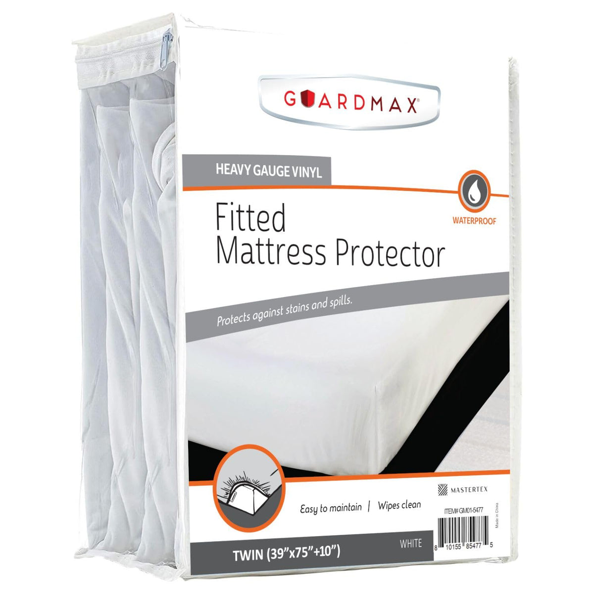Guardmax Jersey Knitted Twin XL Size Mattress Protector - Waterproof & Dust Mite Proof Mattress Cover with Stretchable Pockets - Soft, Comfortable, & Noiseless Waterproof Fitted Sheet.(39 x 80 x 13)