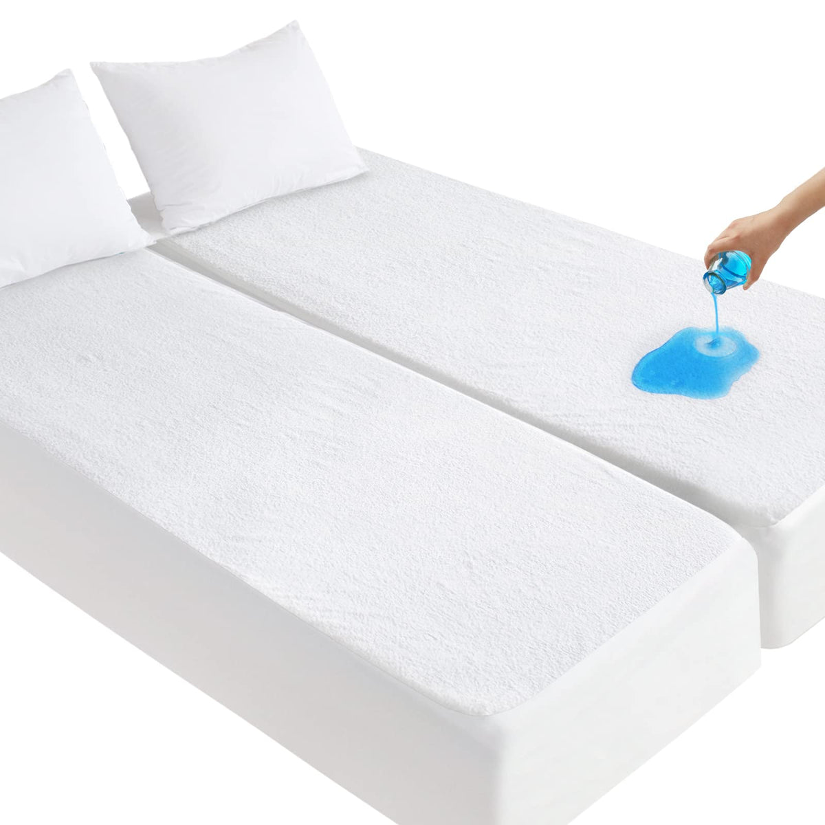 Full Size Mattress Protector Waterproof,Absorbent Fitted Sheet