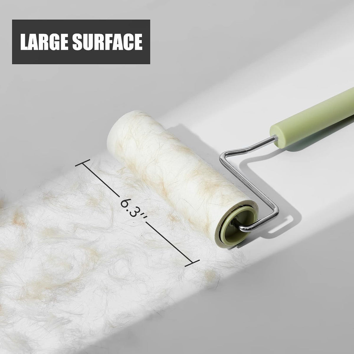 Extra Sticky Large Surface Lint Roller, 6.3''Wide Roller for Pet Hair