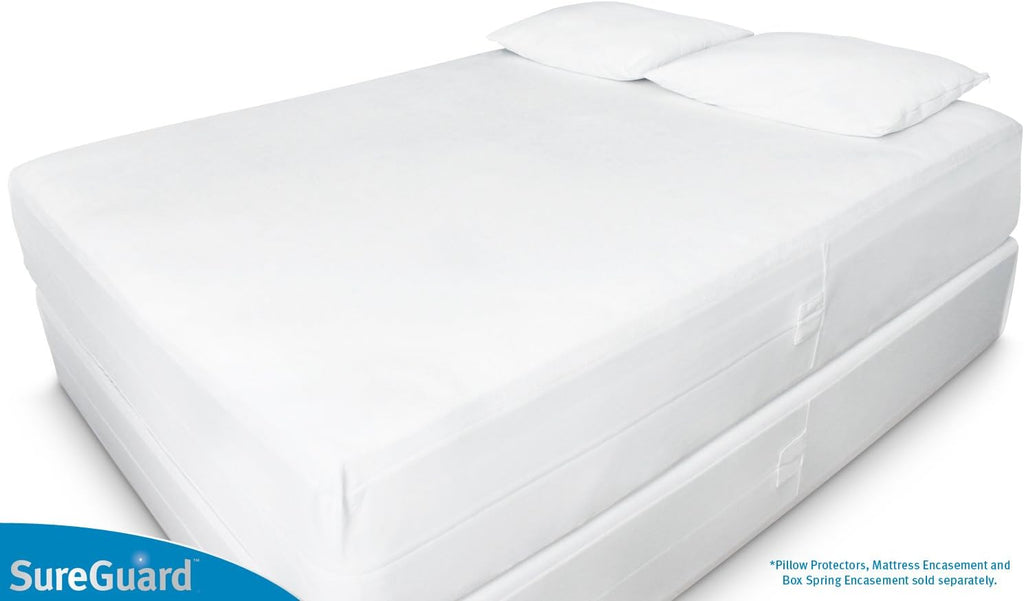Queen Size SureGuard Box Spring Encasement - 100% Waterproof, Bed Bug Proof, Hypoallergenic - Premium Zippered Six-Sided Cover