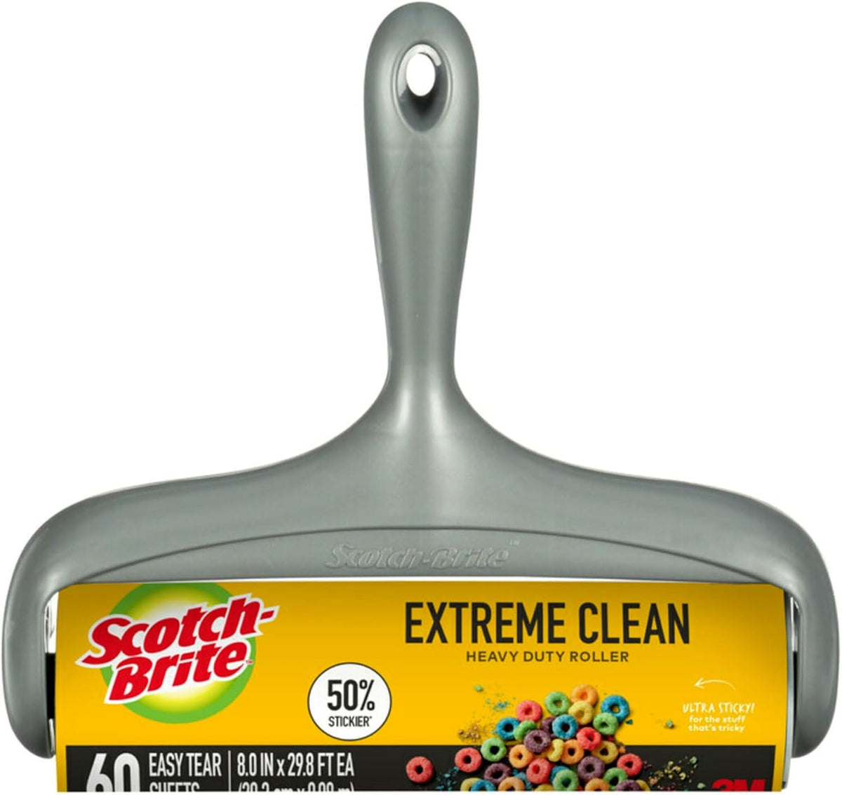 Scotch-Brite Extreme Clean Large Lint Roller,60 Sheets, 1 Pack