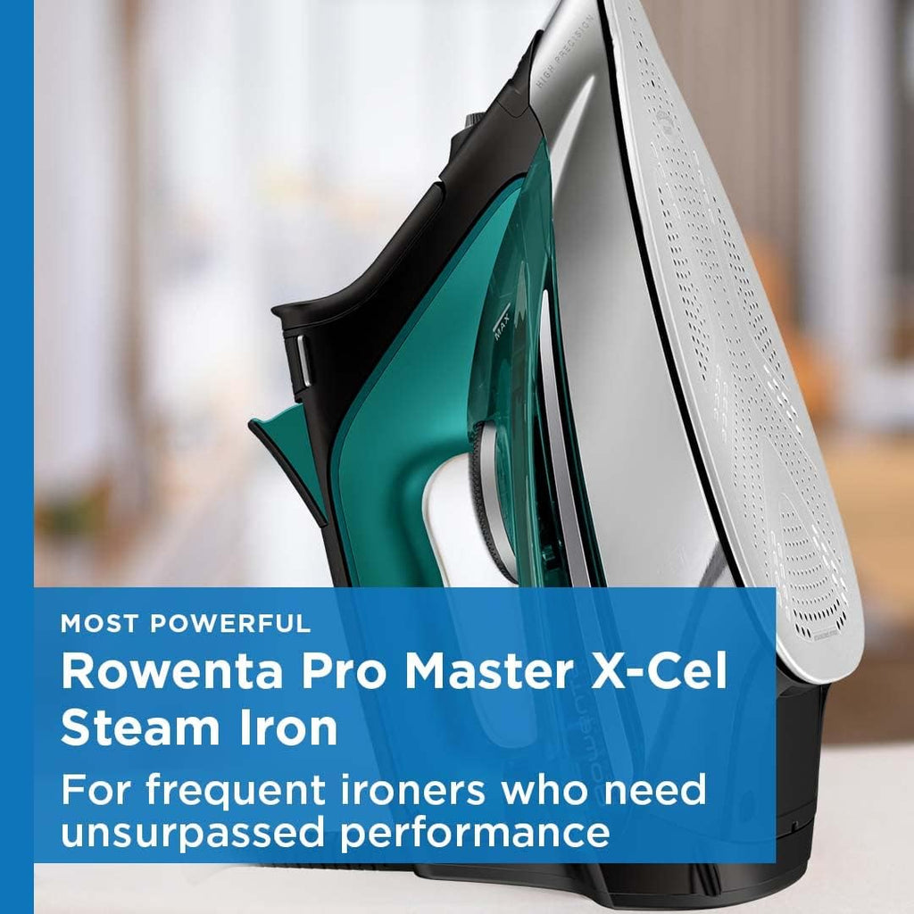 Rowenta Pro Master Stainless Steel Soleplate Steam Iron for Clothes, Anti-Drip Protection, 210 g/min, 400 Microsteam Holes, 1775 Watts Iron Steamer for Clothes, Powerful Steam DW8360
