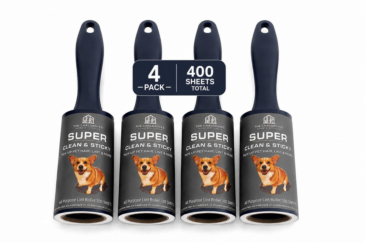 Extra Sticky Lint Roller for Pet Hair, 6 Pack 600 Sheets