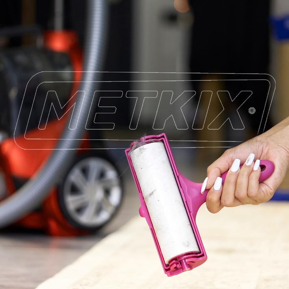 Large Lint Roller 6.3" with Extra Refill -120 Sticky Sheets, Protective Cover Design, Big Lint Roller for Pet Hair, Furniture, Bed, Couch, Floor & More