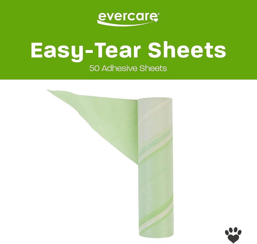 Evercare 10-Inch Mega All-Purpose Pet Hair Lint Roller Refill, 50 Sheets – Sticky Roller for Pet Hair, Cat & Dog Hair Remover, Lint Remover, Pet Hair Remover for Furniture, Clothing & Cars