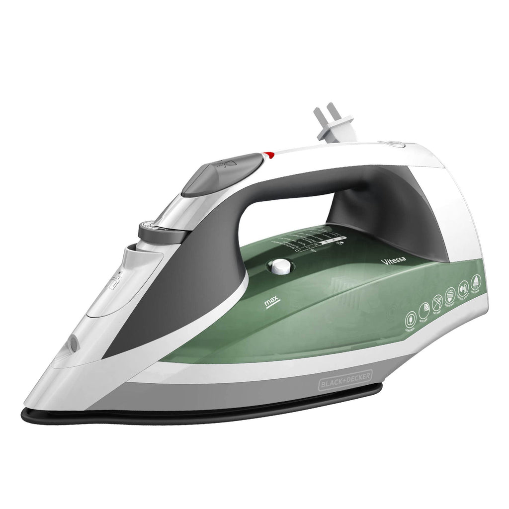 BLACK+DECKER Steam Iron for Clothes with Retractable Cord