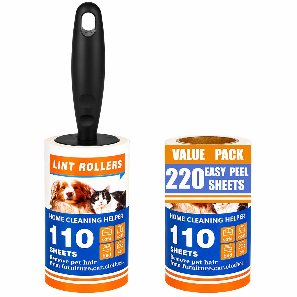 Extra Sticky Lint Roller for Pet Hair,220 Sheets,1 Handle