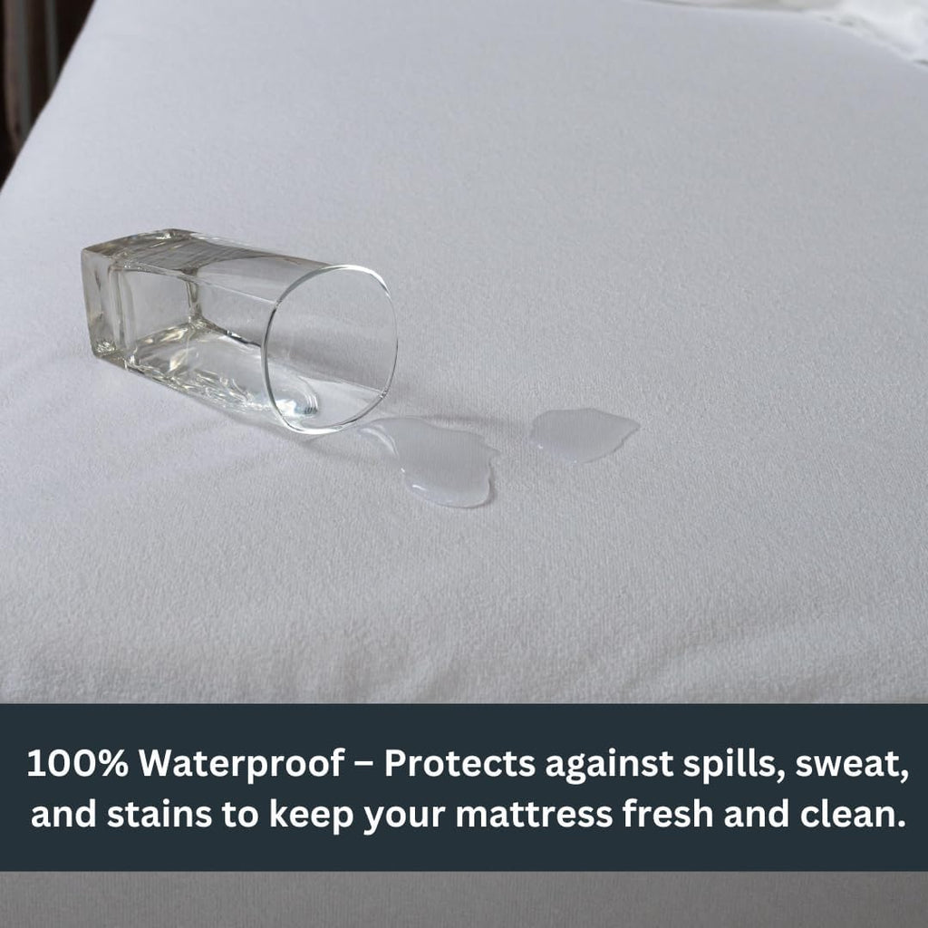 Zippered Waterproof Mattress Protector – 6-Sided Encasement, Bed Bug & Dust Mite Proof, 12” Deep Cover for Full Protection (Queen)