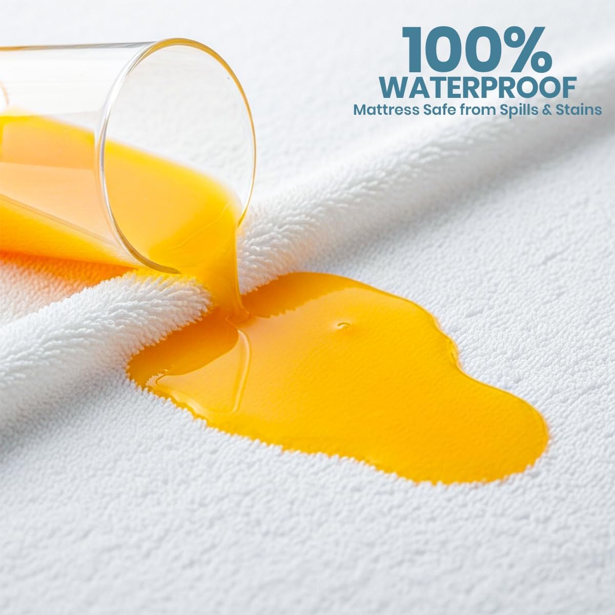 Waterproof Full Size Mattress Protector fits Upto 15" Deep Pocket