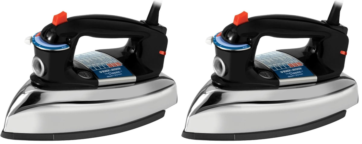 BLACK+DECKER Classic Steam Iron with Aluminum Soleplate