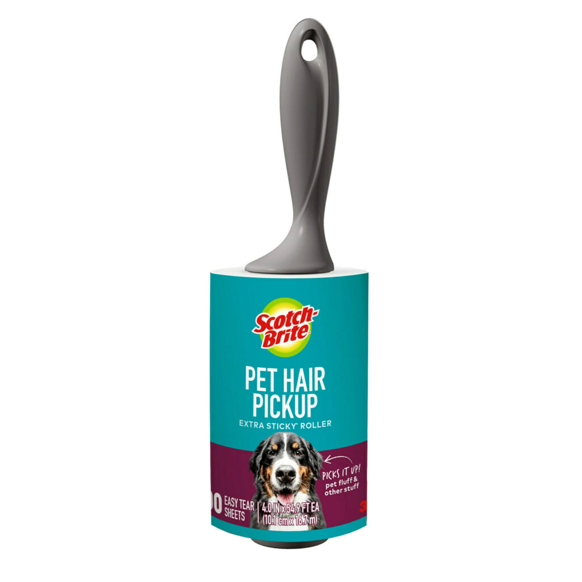 Scotch-Brite Pet Extra Sticky Lint Rollers 4 Rollers 48 Sheets Per Roller 192 Sheets Total