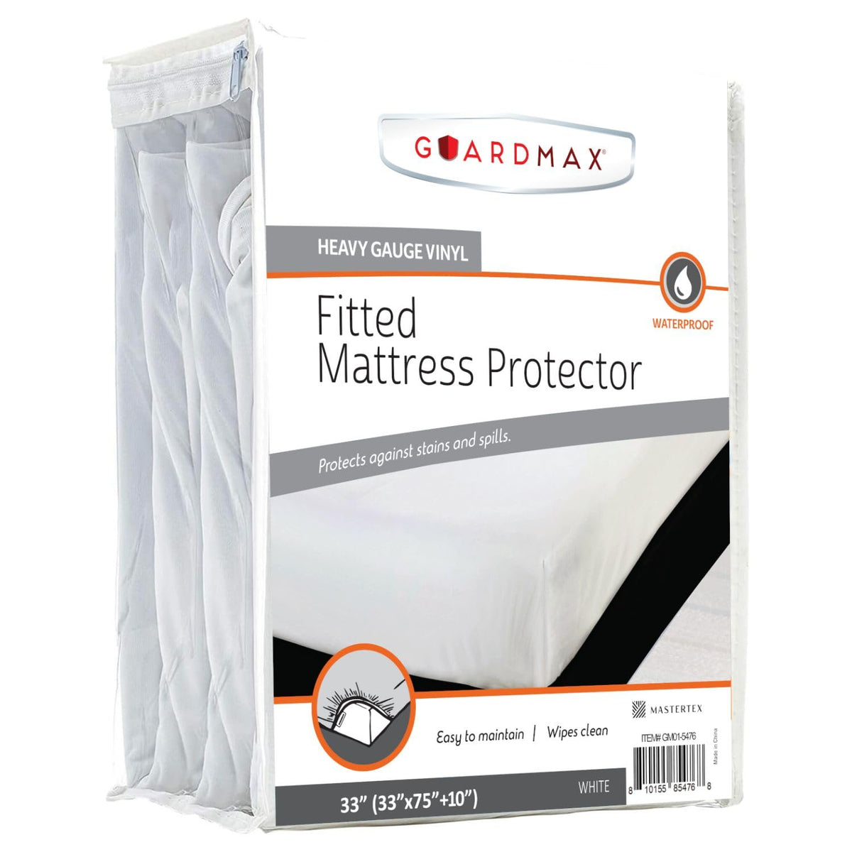 Guardmax Jersey Knitted Twin XL Size Mattress Protector - Waterproof & Dust Mite Proof Mattress Cover with Stretchable Pockets - Soft, Comfortable, & Noiseless Waterproof Fitted Sheet.(39 x 80 x 13)