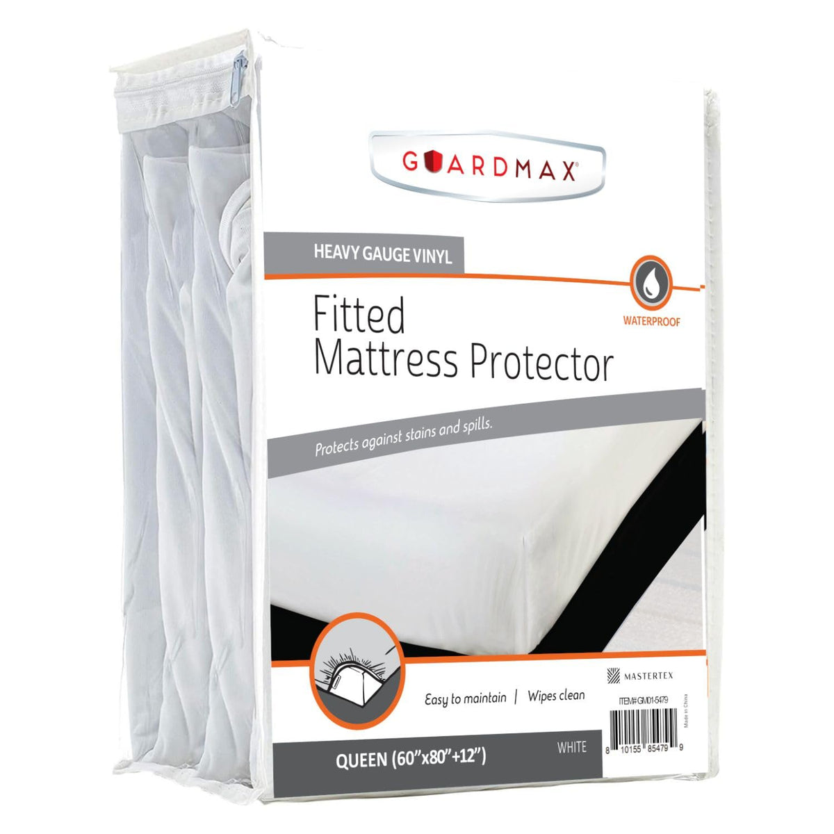Guardmax Jersey Knitted Twin XL Size Mattress Protector - Waterproof & Dust Mite Proof Mattress Cover with Stretchable Pockets - Soft, Comfortable, & Noiseless Waterproof Fitted Sheet.(39 x 80 x 13)