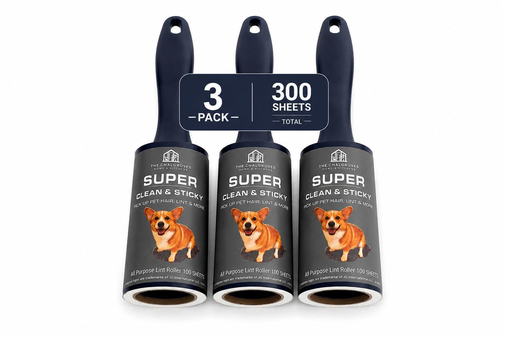 Extra Sticky Lint Roller for Pet Hair, 6 Pack 600 Sheets