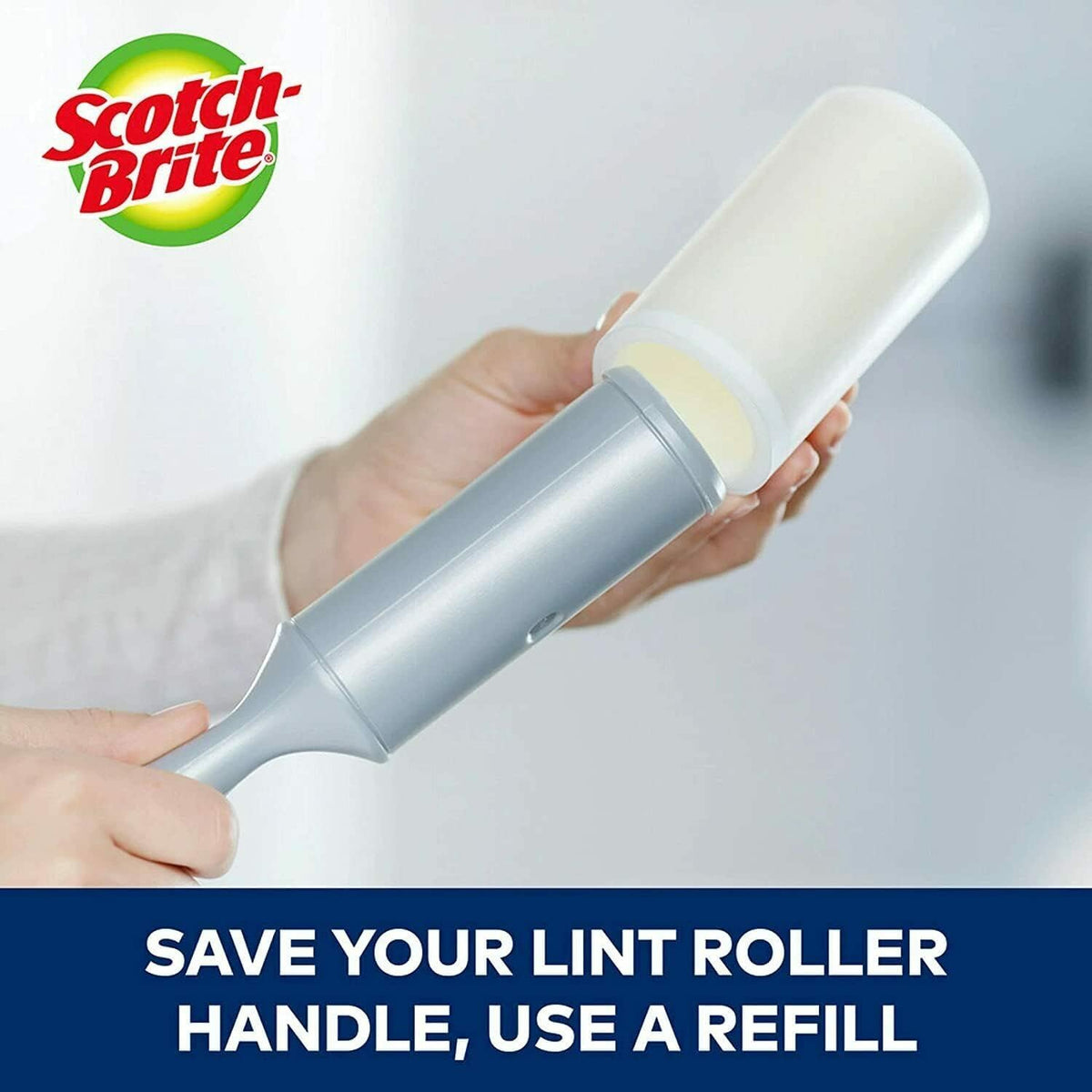 Scotch Brite 3M Lint Roller 50 % Sticker 5 Pk/95 Sheets (Net Sheet 475 ), 475Count