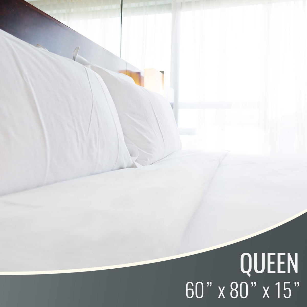 DMI Waterproof Mattress Protector, Mattress Pad/Cover, Bed Pad and Cover, Contoured Fitted Sheet, Queen (Packaging May Vary)