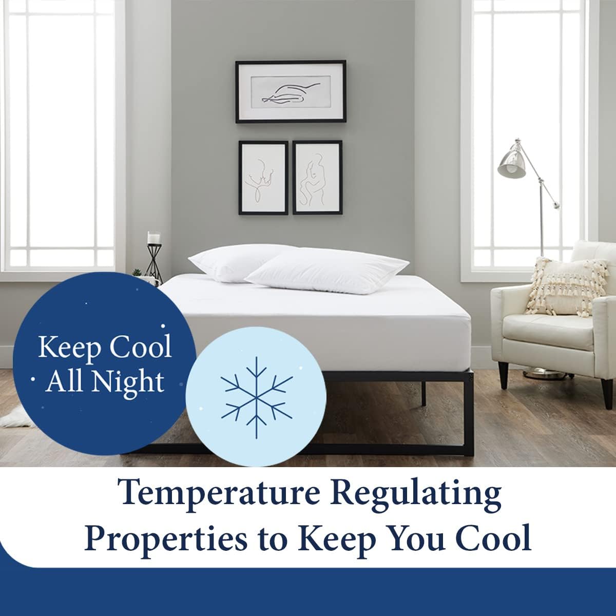 Cosy House Collection Luxury Mattress Protector Rayon Derived from Bamboo