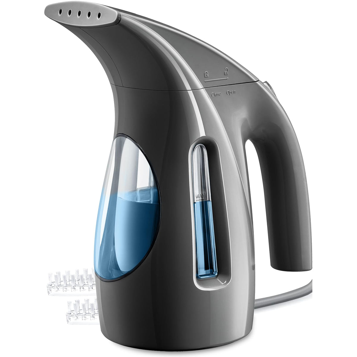 HiLIFE Steamer for Clothes, Portable Handheld Design, 240ml Big Capacity, 700W, Strong Penetrating Steam, Removes Wrinkle, for Home, Office(ONLY FOR 120V)-Black
