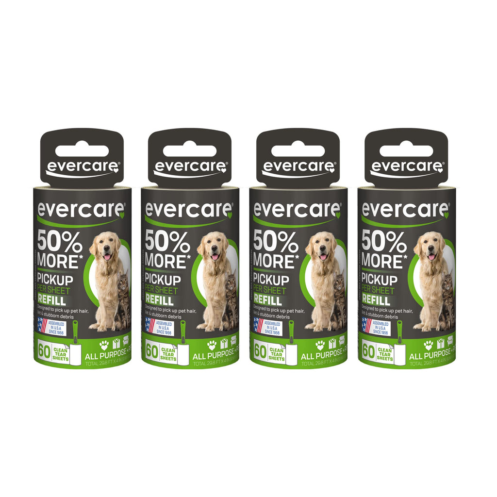 Evercare Pack of 4 Pet Extreme Stick Plus Lint Roller Refill Rolls