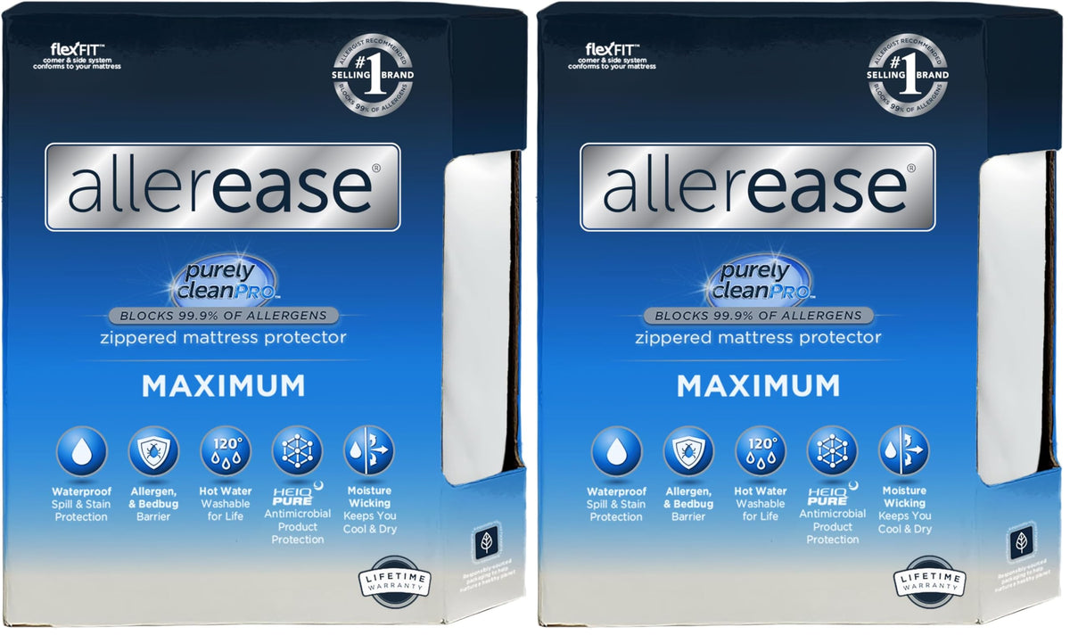 AllerEase Maximum Allergy Mattress Protector, Queen Size