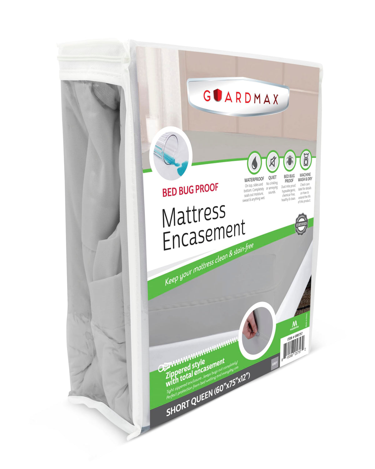 Guardmax Queen Mattress Protector Zippered, Bed Bug Mattress Cover