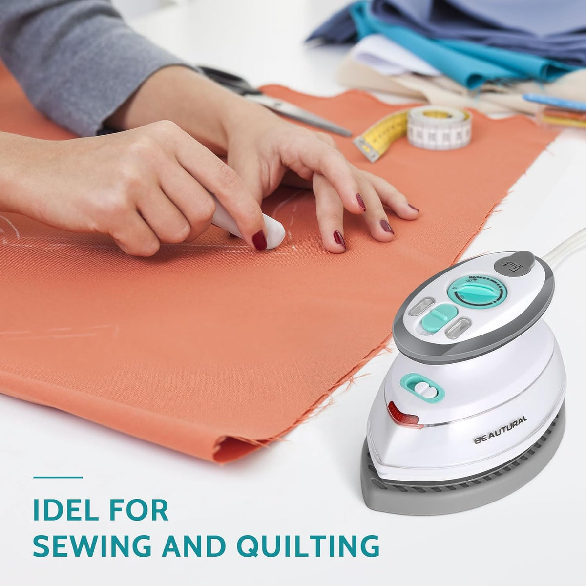 BEAUTURAL Mini Travel Steam Iron for Clothes with Dual Voltage