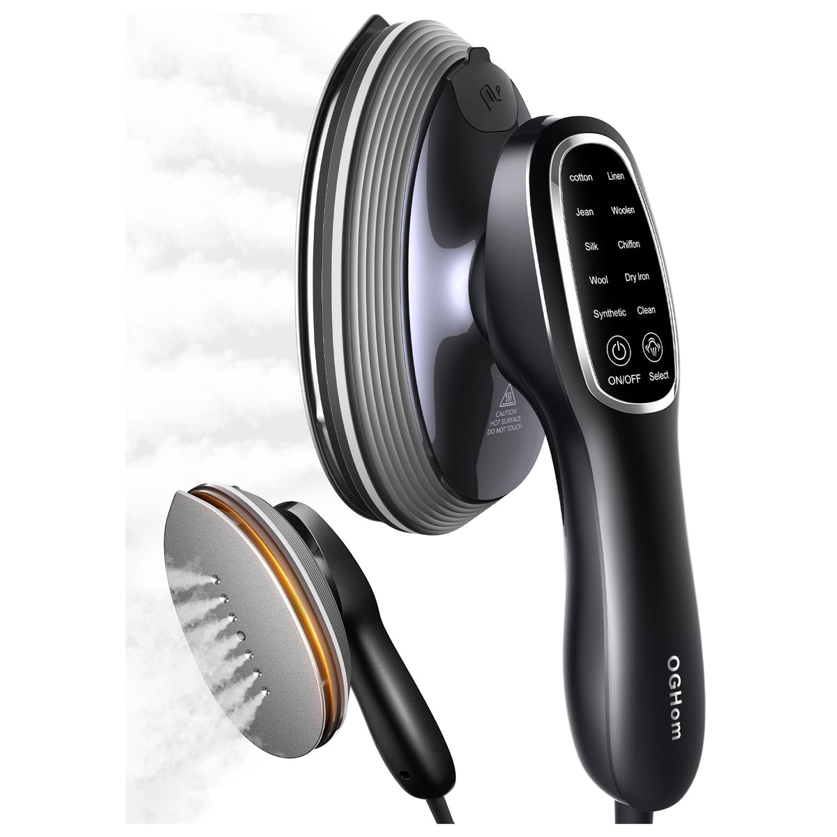 OGHom 2-in-1 Iron & Steamer for Clothes, Handheld Garment Wrinkle Remover