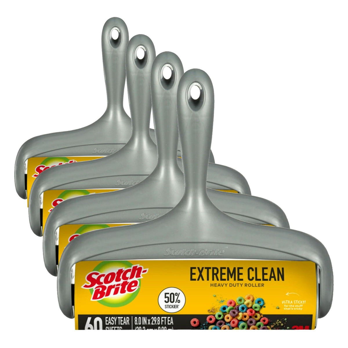 Scotch-Brite Extreme Clean Large Lint Roller,60 Sheets, 1 Pack