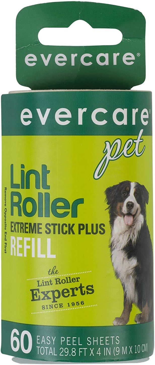 Evercare Extra Sticky Pet Lint Roller Refill 60 sheets - Pack of 4