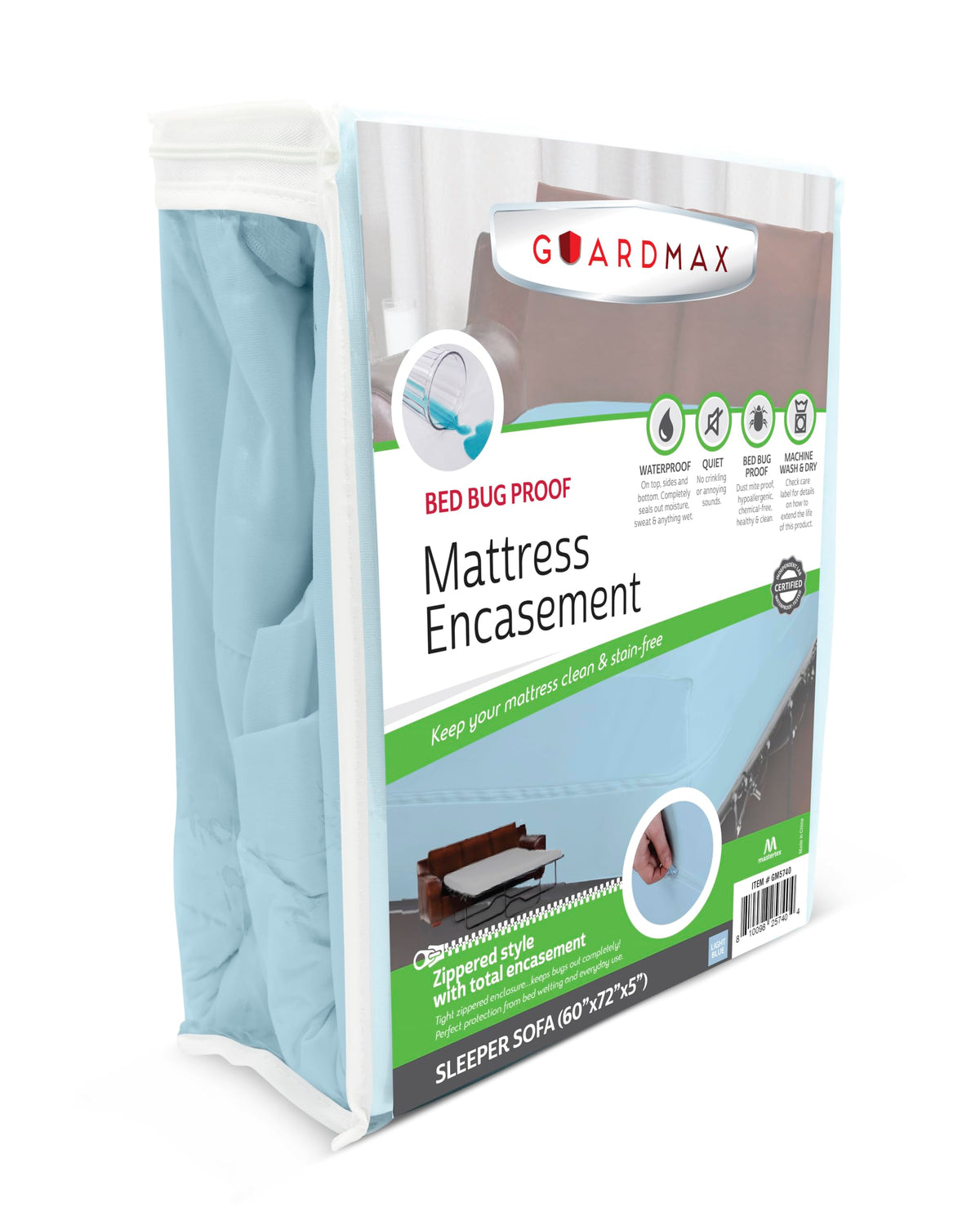Guardmax Queen Mattress Protector Zippered, Bed Bug Mattress Cover