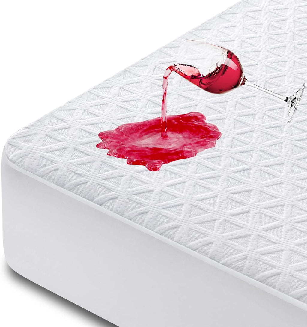 Premium Waterproof Mattress Protector King Size, Noiseless Deep Pocket