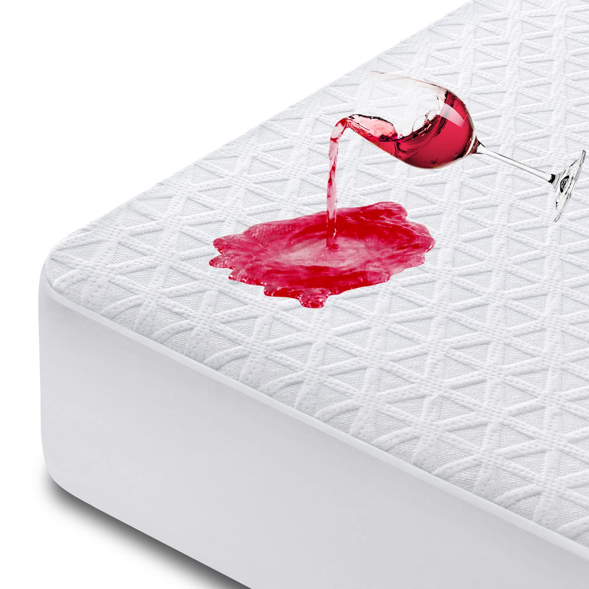 Premium Waterproof Mattress Protector King Size, Noiseless Deep Pocket
