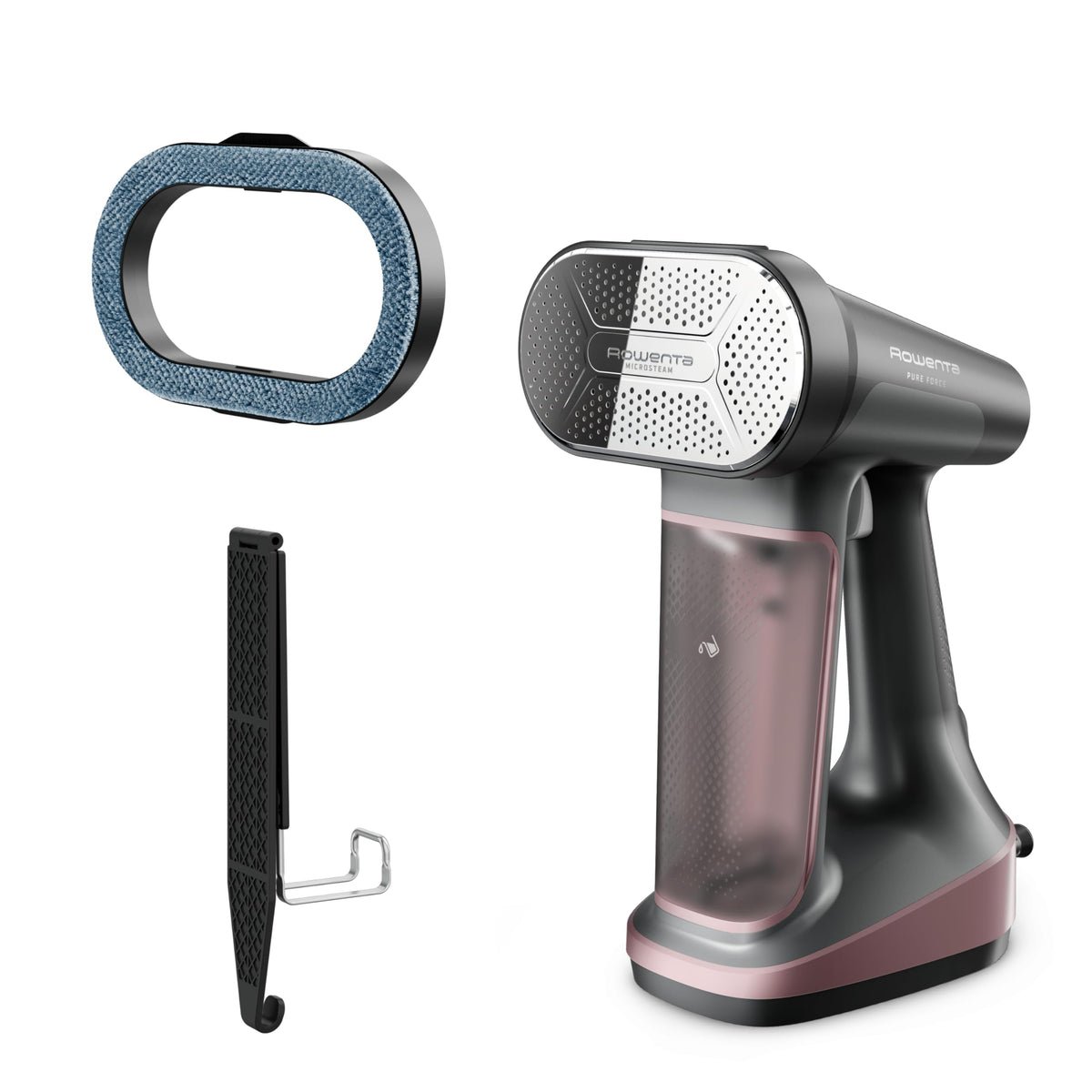 Rowenta Pure Force 2in1 Steamer & Iron: Powerful 1875 Watts, Vertical Steaming & Horizontal Ironing, Auto-off, XL Tank Capacity (7.1 Oz), Green Clothes Steamer DR8822
