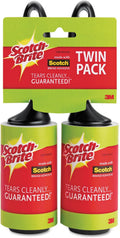 Scotch-Brite Lint Roller, Works Great On Pet Hair, 2 Rollers, 56 Sheets Per Roller, 112 Sheets Total